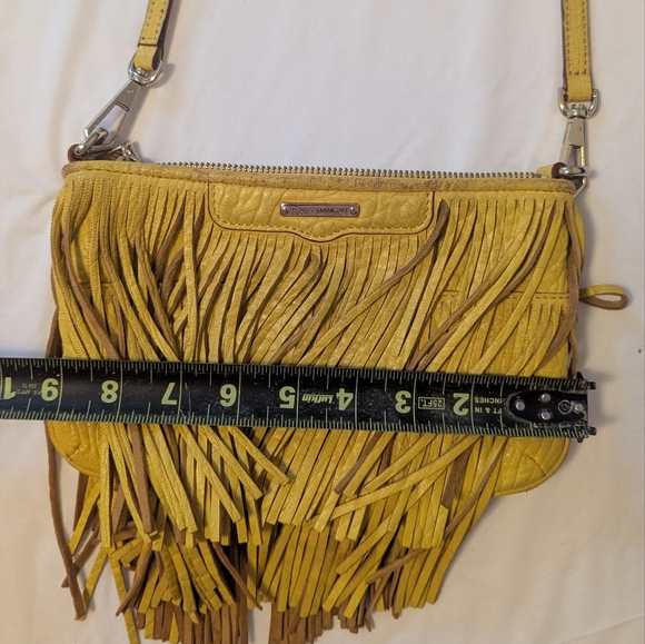 Rebecca Minkoff Yellow Fringe Crossbody Bag - Picture 11 of 12